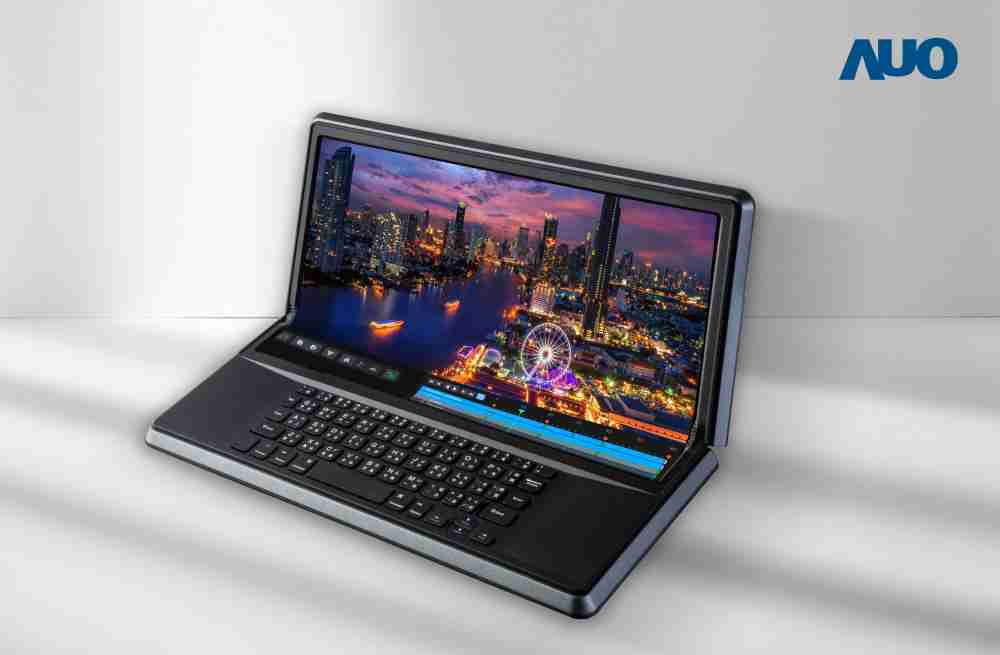 OBPay14.6吋Micro LED折迭显示屏幕，，，，搭配半径4mm的弯折绞炼，，，以及高画素、、、高亮度、、高对比度的显示技术特点，，即便在大视角下仍保有绝佳色相与亮度