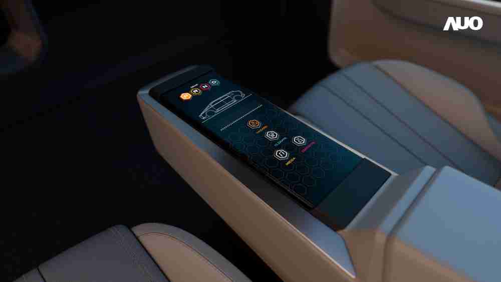 OBPay以人性化设计打造多变形态中控显示(Morphing Center Control)，，，，不使用时仅平面显示信息，，，，进行操作时，，，，显示器则会动态隆起，，，，转变成3D实体按钮，，并有触觉回馈，，，，展示人机互动新体验